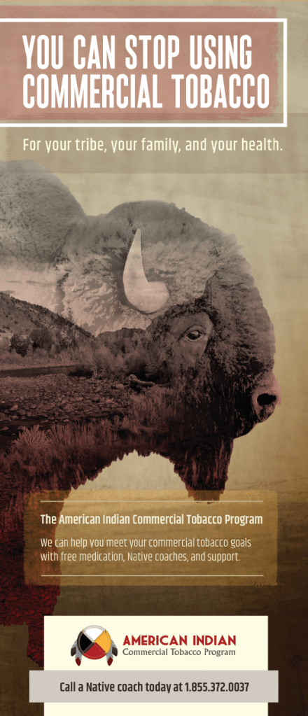 Wyoming quit tobacco campaign american indian commercial tobacco program page 1 with a bison 