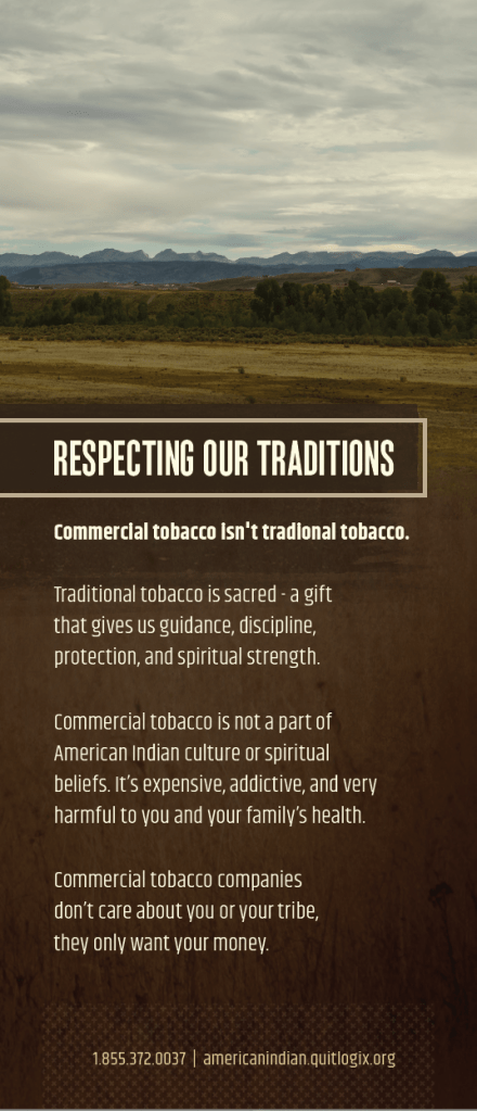 Wyoming quit tobacco campaign american indian commercial tobacco program page 2 respecting our traditions
