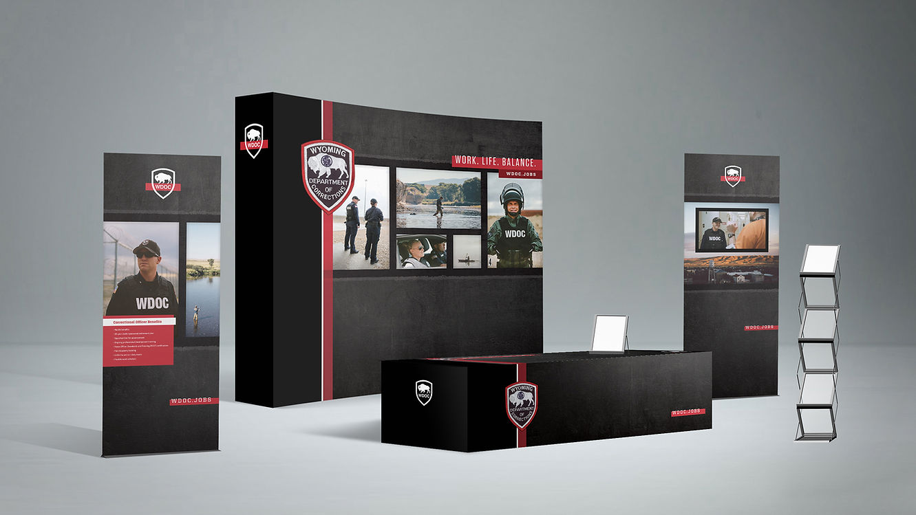 Wyoming Department ofWyoming Department of Corrections mock up of booth for conferences